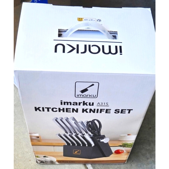 14PCS Knife Set with block, Knife Set with Built-in Sharpener, Knife Set - Picture 4 of 8